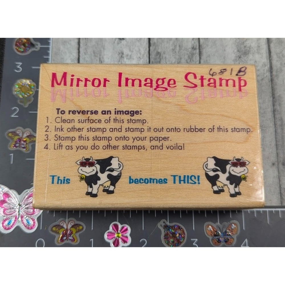 Rubber Stampede Mirror Image Stamp247F Rubber Stamp Wood #M59